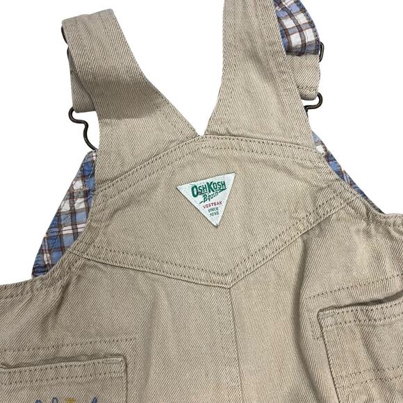 Oshkosh Bgosh Beige Overalls Farm Horse Cowboy Hat 3/6 Months - Picture 6 of 9